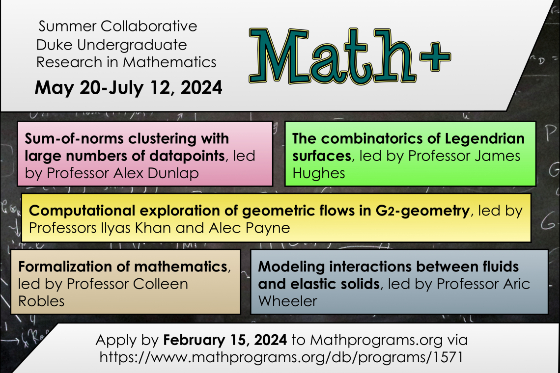Math+ 2024 flyer graphic