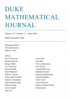 Duke Mathematical Journal cover