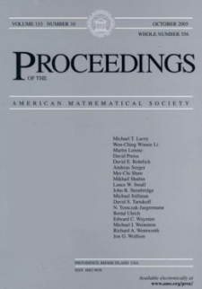 Cover: Proceedings of the AMS