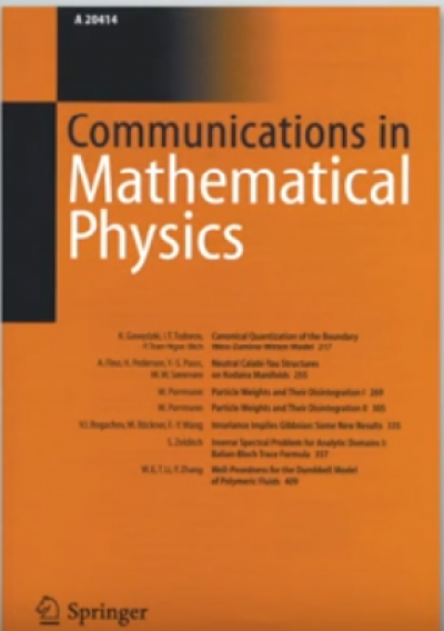 Communications in Mathematical Physics cover