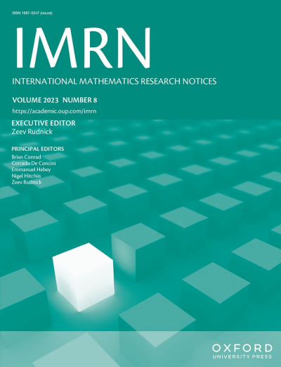 Intl Mathematics Research Notices cover