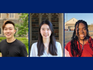 Three Juniors Selected as Faculty Scholars for Excellence in Research